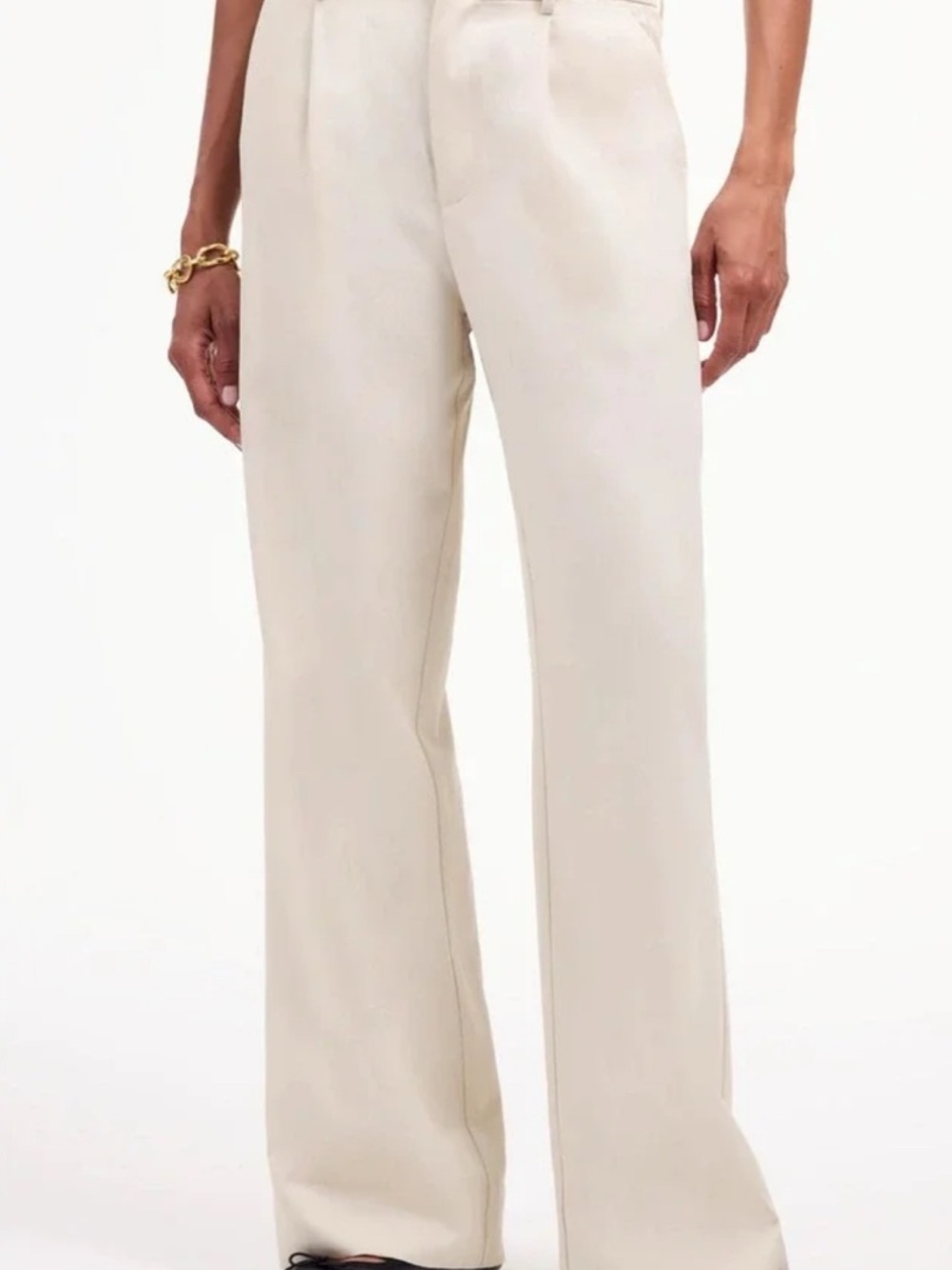 Madewell Wide-Leg Dress Pants in Light Beige/Cream
